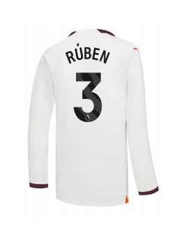 Manchester City Ruben Dias #3 Replika Borta Kläder 2023-24 Långärmad